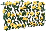 vidaXL Treliça de hera artificial extensível 180x20 cm amarelo