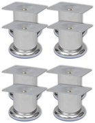 vidaXL Pés para sofá redondos 8 pcs 60 mm cromado