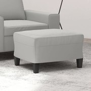 vidaXL Apoio de pés tecido de microfibra 60x50x41 cinza-claro