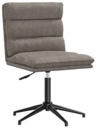 vidaXL Cadeira de jantar couro artificial cinzento