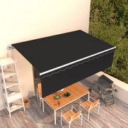 vidaXL Toldo retrátil automático com estore 5x3 m antracite