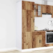 vidaXL Armário de cozinha Porto derivados de madeira madeira velha