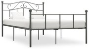 vidaXL Estrutura de cama metal 140x200 cm cinzento