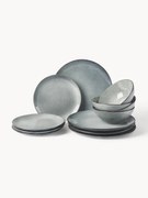 Conjunto de loiça artesanal Nordic Sea, 12 uni.