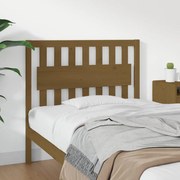vidaXL Cabeceira de cama 105,5x4x100 cm pinho maciço castanho mel