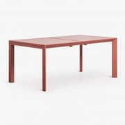 Mesa De Jardim Retangular Extensível Em Alumínio Starmi 180-240x100 Cm Terracota - Sklum