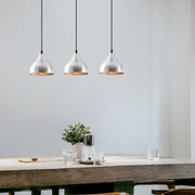 Candeeiro de Teto Tattoo – Prateado – 68 x 18 cm