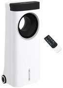 HOMCOM Climatizador 3 em 1 75W com 6 Velocidades Temporizador até 24H Depósito de 6,5 L Oscilação de 60º 34x25,5x80 cm Branco