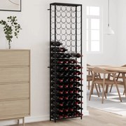 vidaXL Garrafeira para 95 garrafas 54x18x200 cm ferro forjado preto