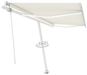 Toldo automático com LED e sensor de vento 450x350 cm cor creme