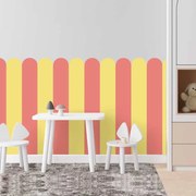 Papel de parede autoadesivo em tecido Arco - Sunny Mustard (amarelo quente com um toque alegre)