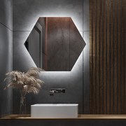 Espelho hexagonal com luz G10