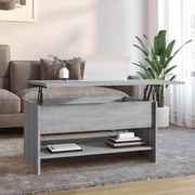 vidaXL Mesa de centro 80x50x40 cm derivados de madeira cinzento sonoma