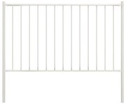 vidaXL Painel de vedação c/ postes aço revestido a pó 1,7x1 m branco