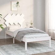 Estrutura de cama 90x200 cm madeira maciça branco