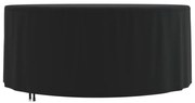 vidaXL Capa para mobiliário de jardim Ø 182x71 cm 420D oxford preto