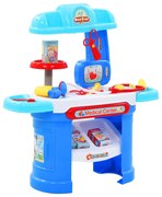 vidaXL 15 pcs conjunto posto médico de brincar 38x30x67,5 cm