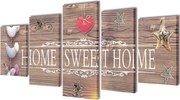 Políptico design "Home sweet home" 100 x 50