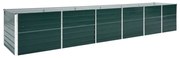 vidaXL Canteiro elevado de jardim 480x80x77 cm aço galvanizado verde