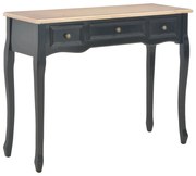 Toucador/mesa consola com 3 gavetas preto