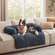Cama para cães XL para sofás de pelo 110 x 95 x 18 cm cinzento escuro