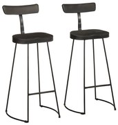 vidaXL Bancos de bar 2 pcs 49x43x103 cm madeira de mangueira maciça