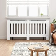 vidaXL Capa de Radiador Branco Brilhante 172 x 19 x 81,5 cm