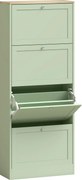 HOMCOM Móvel para sapatos 24 pares, armário para sapatos com 4 gavetas basculantes, prateleiras ajustáveis, 60x23,5x153cm, verde | Aosom Portugal