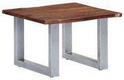 vidaXL Mesa de centro com arestas vivas 60x60x40 cm acácia maciça