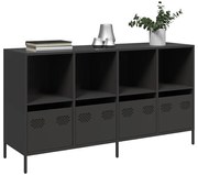 Aparador 135x39x73,5 cm aço laminado a frio preto