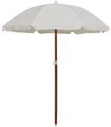 Guarda-sol de jardim com poste de aço 180 cm cor areia