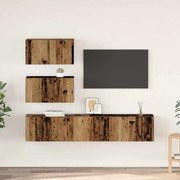 vidaXL Conjunto de móvel de TV 4 pcs Madeira antiga 80 x 30 x 30 cm