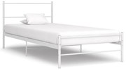 vidaXL Estrutura de cama 100x200 cm metal branco