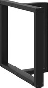 vidaXL Pés de mesa de jantar em forma de T, 2 peças, preto, 70x35x(72-73) cm, aço