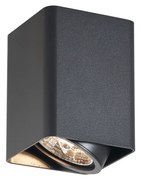 Foco de superfície de design preto GU10 70mm giratório e inclinável - Vox Design