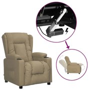 vidaXL Poltrona elevatória couro artificial cappuccino