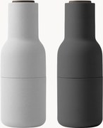 Moinhos de sal e pimenta com tampa em madeira de nogueira Bottle Grinders, conjunto de 2