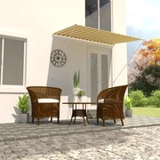 vidaXL Toldo retrátil 200x150 cm amarelo e branco