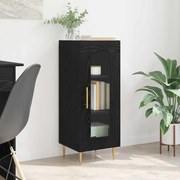 vidaXL Buffet Carvalho preto 34 x 34,5 x 90 cm Madeira processada