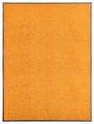 vidaXL Tapete de porta lavável 90x120 cm laranja