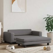 vidaXL Cama para cães com extensão 100x50x30 cm couro artificial cinza