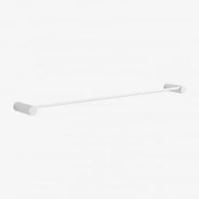 Toalheiro De Parede Com Barra ↔︎60 Cm Para Casa De Banho Em Aço Inoxidável Devon Branco - Sklum