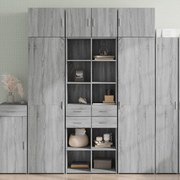 vidaXL Armário alto 70x42,5x185 cm derivados madeira cinzento sonoma