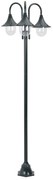 vidaXL Candeeiro de pé jardim 3 braços E27 220cm alumínio verde escuro