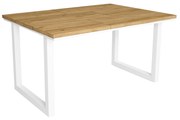 Mesa de sala de jantar | 6 pessoas | 140 | Robusto e estável graças à sua estrutura e pernas sólidas | Ideal para reuniões familiares | Oak | Estilo i