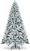 Árvore de Natal artificial de 9 pés com flocos de neve premium articulados