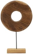 ESCULTURA DOURADA EM TECA RECICLADA CM 35X10X58 (PEÇAS ÚNICAS - NÃO SUBSTITUÍDAS EM SÉRIE)
