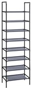 SONGMICS Sapateira de 4 níveis, conjunto de 2 organizadores de sapatos com estrutura de metal, camada de tecido não tecido, para corredor, quarto, sala de estar, 45 x 28 x 80 cm, cinza LSR044G02