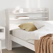 vidaXL Cabeceira com prateleiras 100 cm madeira de pinho maciça branco