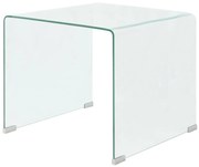 Mesa de centro em vidro temperado 49,5x50x45 cm transparente
